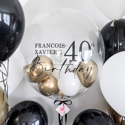 custom helium balloon bouquet personalization