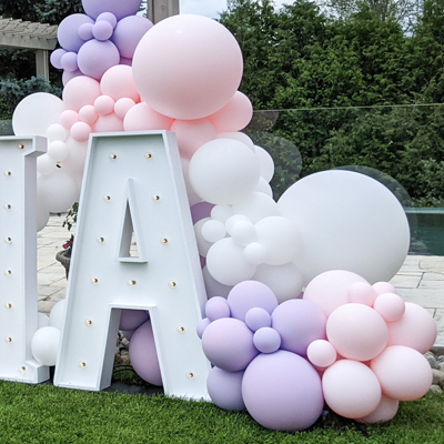 large balloon display custom colour